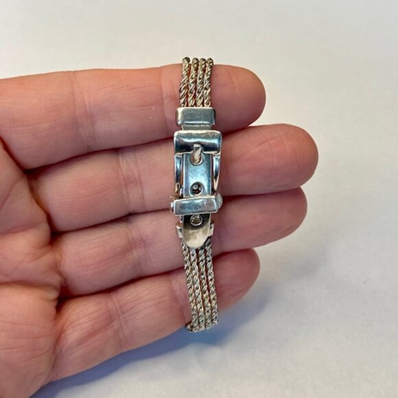 Tiffany & Co Sterling Twist Rope T Belt Buckle Bracelet with Original Bag - Picture 3 of 10